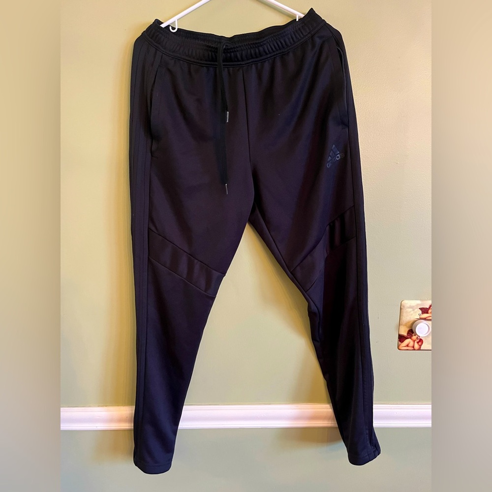 Adidas Black Nylon Sweats